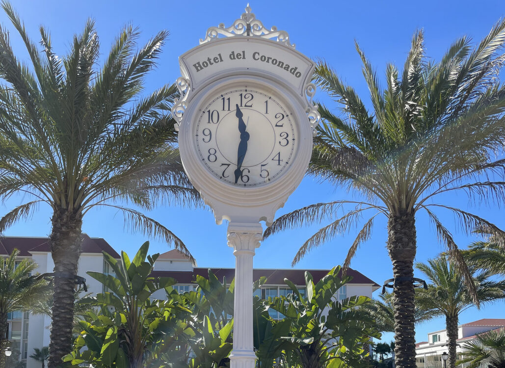 Hotel Del Coronado Clock | Road Trip: Tucson to Coronado Island