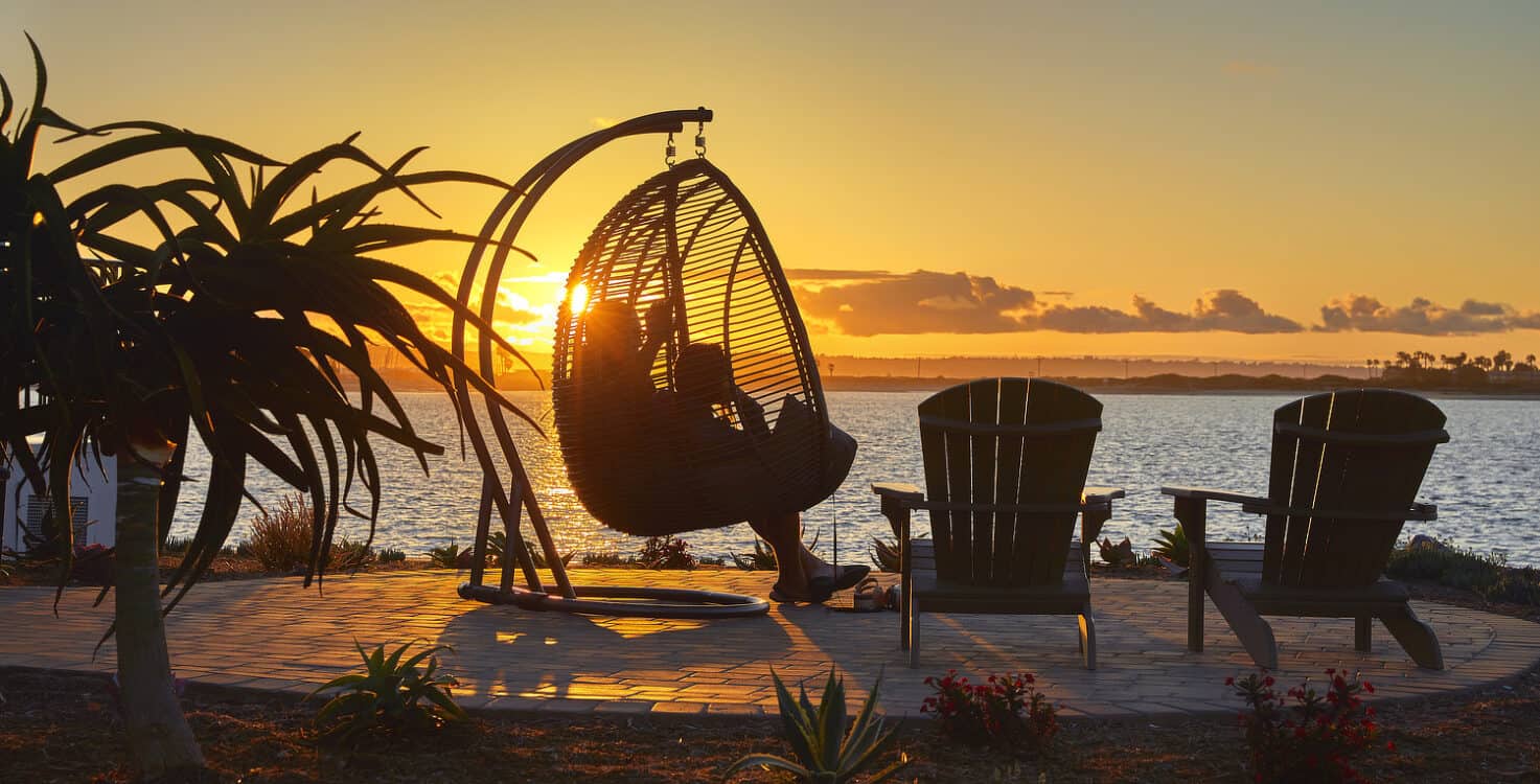 Swing Seating Sunset Peaceful Loews Coronado Bay Resort | Road Trip: Tucson to Coronado Island