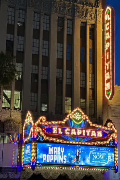 El Capitan Theatre Hollywood Across from Loews Hotel | Road Trip: Tucson to Universal Studios Hollywood