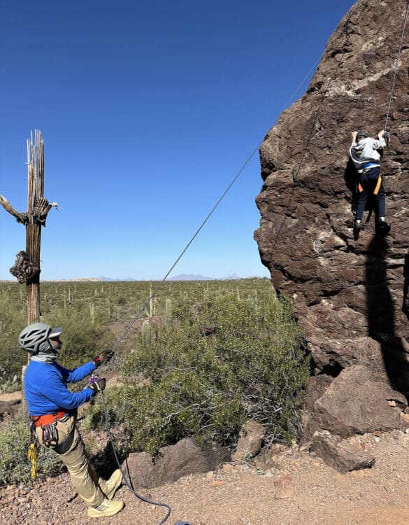 Rock Climbing with Assistance White Stallion Ranch Tucson Arizona | White Stallion Ranch: An All-Inclusive Vacation in Tucson